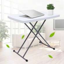 Square Folding Laptop Table Small Computer Desk, Adjustable Table Snack Desk Dining Laptop Tray Folding Laptop Table Personal Folding Table