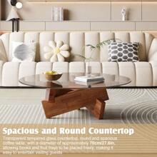 FXLTSBL Modern Glass Coffee Table For Living Room, Sofa, Side Table, Couch Table, Coffee Table, Tea Table - Grey - View 5