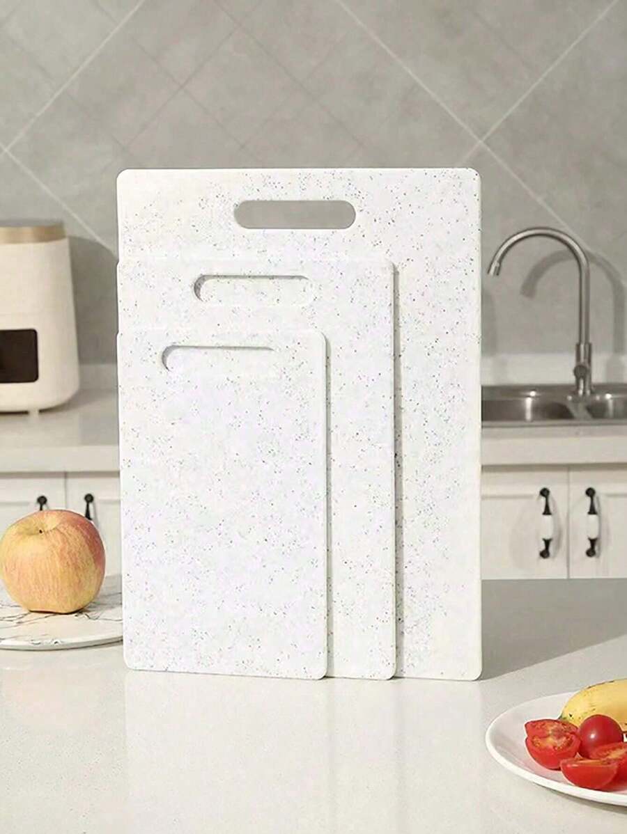 1/3PCS大理石砧板套装加厚菜板切肉板厨房准备板熟食/生食分离家用水果菜板准备板塑料菜板,厨房用品