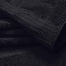 GLAMBURG Ultra Soft 8-Piece Towel Set -% Ringspun Cotton, Contains 2 Oversized Bath Towels 27x54, 2 Hand Towels 16x28, 4 Wash Cloths 13x13 - Everyday Use, Hotel  Spa - Black - 黑色 - 查看 9