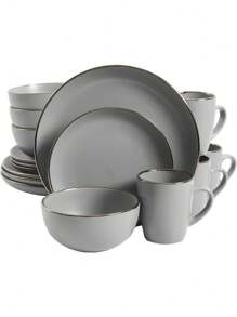 Dining Sets - Grau/goldener Rand - Übersicht 1