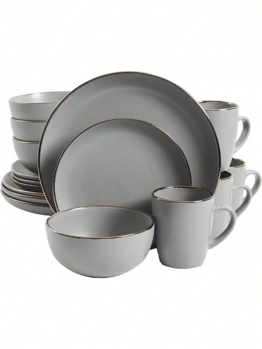 Dining Sets - Grau/goldener Rand - Übersicht 1