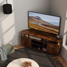 HOMCOM TV Unit Cabinet For TVs Up To 55 Inches With Storage Shelves And Cupboard, Entertainment Centre For Living Room, Rustic Brown - Brown - View 8