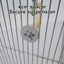 1 pieza Soporte curvo giratorio con cuentas de colores aleatorios para pájaros, adecuado para todas las estaciones