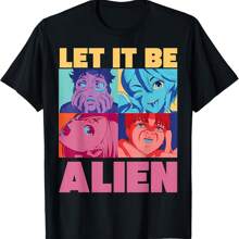 Let It Be Alien Cool Shonen Manga Anime DandaDan T-Shirt - Black - View 1