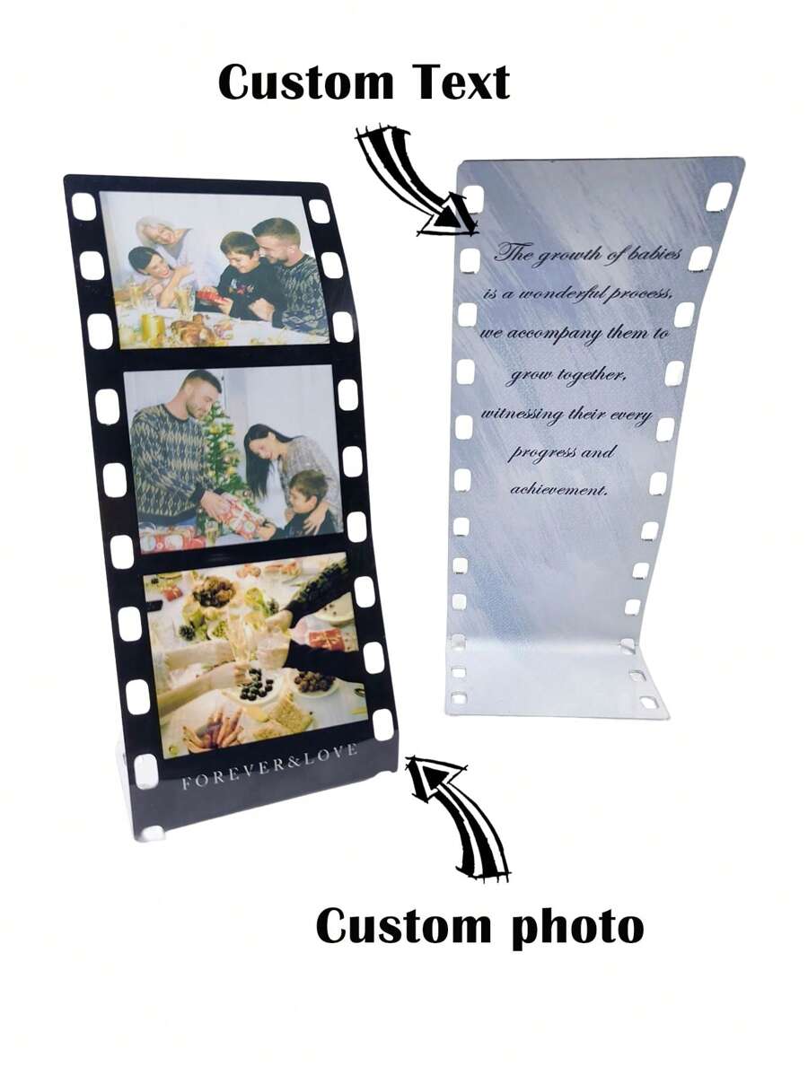 1 件定制相框，个性化胶片照片礼品架定制情侣照片闺蜜家庭记忆周年纪念礼物送给她有意义的照片纪念品