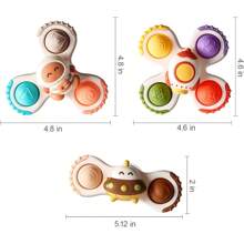 Pop Suction Cup Spinner 3 Pcs Toys For 1 Year Old Boys