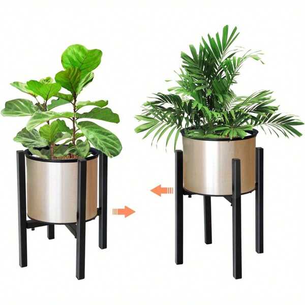 Adjustable Plant Stand Adjustable Width And Height For 28-34cm Plant Pots Metal Plant Holder Stand Display Flower Stand Holde
