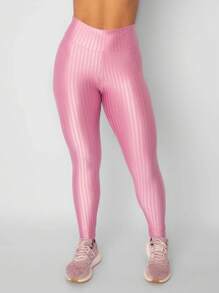 Women's Gym Fitness Legging Pants Cirrê New Zig Light Pink Leggings For Workouts - 淺粉色 - 查看 2