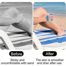 Sand Remover For Beach Sand Wipe Off Mitts - Soft Cloth Beach Sand Cleaner Reusable Beach Essentials Sand Removal Bag (Talc-Free), Beach Accessories, Pool Float - Multicolor - View 6