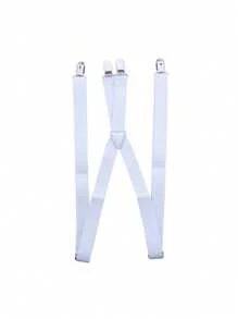 Bretele pentru bărbați, cu elasticitate înaltă, reglabilă, 4 cleme puternice, de 25 mm lățime, bretele pentru pantaloni, rezistente, în formă de X, bretele pentru pantaloni, unisex, pentru bărbați, bretele reglabile cu 4 cleme metalice puternice, bretele elastice pentru spate, pentru bărbați și femei. Ocazii formale și de afaceri, cadou ideal