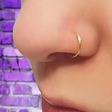 SENLANSP Set de 6 clips/anillos nasales simples de acero inoxidable sin perforación, regalo perfecto de joyería nasal para fiestas y festivales