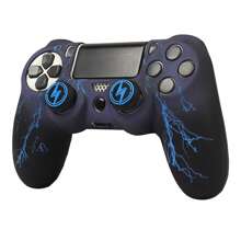 RALAN Peau de contrôleur de conception éclair RALAN avec 2 poignées de pouce compatibles avec PS4/Playstation 4 Slim/Pro
