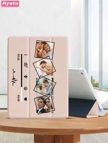 Customized IPad 10th Generation Protective Case, Personalized Leather Cover Compatible With IPad 7/8/9th 10.2", Galaxy Tab S7/S8 11", Tab A7 Lite 8.7", DIY Tablet Protective Shell, Creative DIY Case, Kids, Family, Pets Customized Gift For Birthday, Anniversary, Christmas, New Year, Back To School - Multicolor - View 6