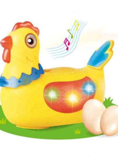 Brinquedo Interativo Galinha Bota Ovo Luz Som e Movimento