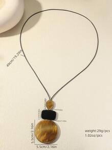 Tropiscape 1 chiếc vòng cổ mặt hình giọt nước bằng nhựa thời trang cá nhân hóa theo phong cách Bohemian Retro, thiết kế độc quyền, vòng cổ dài cao cấp, phù hợp cho trang phục hàng ngày, đi nghỉ, dự tiệc của phụ nữ, kỳ nghỉ, thư giãn, bãi biển, mùa thu, Giáng sinh, Giáng sinh, quà tặng Giáng sinh mùa đông - Nhiều màu - Xem 5