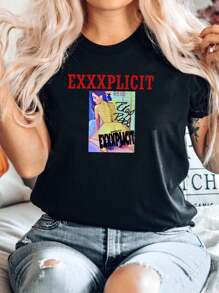 100% Cotton Hot Riley Reid Shirt New Popular Men S-4XL Tee A501 Fashion Graphic Casual Comfortable Stylish Homme Versatile Unisex Breathable Streetwear Top For Everyday Wear Stretched Slightly Designer Clothes Summer Soft Print Round Neck Short Sleeve For Women - Black - View 1