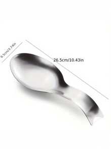 1 件装不锈钢勺子托托盘、火锅勺架、食物夹架，适用于酒店餐厅厨房用具 - 銀色 - 查看 6