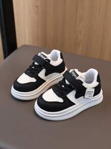 1 Pair Toddler Girls' Colorblock Outdoor Sports Shoes, Non-Slip Comfortable Casual Sneakers, Soft Bottom Tennis Shoes Suitable For Babies Outdoor/Travel/Walking - Black - View 14