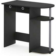 Furinno - Portátil portátil 11193BK/GY/BK Go Green Home Ordenador portátil de escritorio o mesa, negro/gris/negro