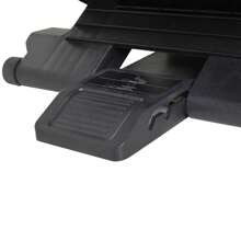 HOMCOM Footrest Adjustable Height & Angle 0-30 Degree For Better Posture At Office Black - Black - View 8