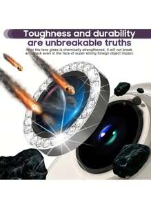 1 Set Silver Camera Lens Protector, Made Of Tempered Glass, Anti-Scratch, Anti-Drop, Ultra HD Lossless Photography, Realistic Color Reproduction, Compatible With IPhone 17 Pro Max/17 Pro/17 Air/17/16 Pro Max/16 Pro/16 Plus/16/15 Pro Max/15 Pro/15 Plus/15/14/13/12 And Other Models. - Silver - View 4