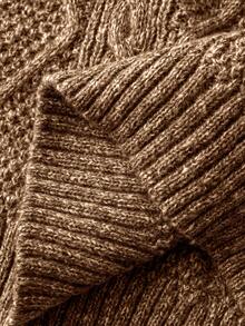 Freeform 春季女士长款毛衣，白色、黑色、粉色、棕色可选，时尚简约，商务休闲通勤优雅度假百搭显瘦，胜利日女士可爱上衣，复古韩版风格 - 棕色 - 查看 5