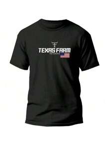 Rodeo Country Texas Far United States T-Shirt Streetwear Basic Minimalist T-Shirt Unisex Men Women 100% Cotton Premium Top Streetwear New Release Various Colors!! Plus Size - màu đen - Xem 2
