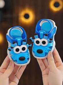 Children's Cartoon Car Pattern Soft Bottom Indoor/Outdoor Sandals, Summer, Boys - Blue - View 5