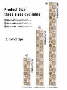 SUPSTICKER 1 Roll Moroccan Style Peel And Stick Wallpaper, Water/Oil Resistant, Heat Resistant, Removable Decal Sticker For Kitchen, Living Room, Bedroom, Bathroom Remodel Gifts Birthday Graduation Wall Paper Wall Stickers Room Decor Wall Decor Wall Sticker Kitchen Decor - Multicolor - View 4