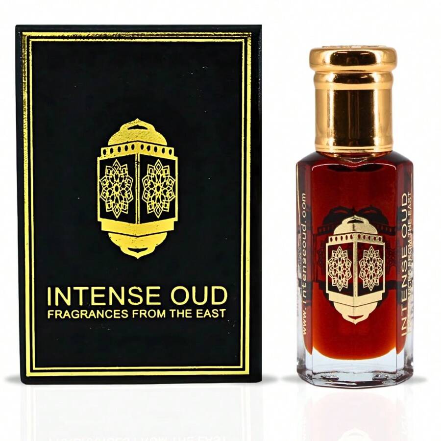 Mukhallat Al Zafran Perfume Oil 12ML (0.40 OZ) With Black Gift Box By Intense Oud | Long Lasting, Exotic, Spicy, Sweet Scent.