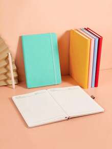 1件优质A5耐用笔记本多色200张道林纸线装记事本创意领带小清新女生文艺青春日记办公会议记录必备本子手账本商务绑带PU笔记本学生文具