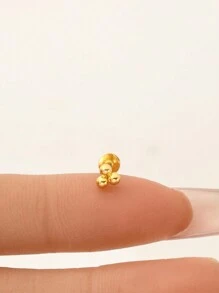 1 chiếc khuyên môi hình tam giác bằng bạc Sterling 925 | Khuyên môi phẳng ít gây dị ứng | Thích hợp cho nữ giới đeo hàng ngày (Bán lẻ, không phải bán theo cặp) - Nhiều màu - Xem 4