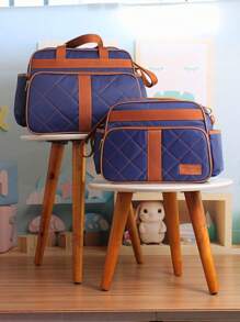 Luxury 2-Piece Maternity Bag Kit For Baby Girl And Boy - 藍色 - 查看 1