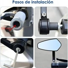MOLOLAN 2 Piezas De Espejo Moto Retrovisor Lateral Deportivo Universal Estilo Diamante Motocicleta Cuatrimoto Rotacion de 360 Grados,Los espejos retrovisores de motocicleta se adaptan a la mayoría de las motocicletas. Espejo retrovisor especial para motocicleta, a prueba de golpes y anticaídas.Espejo retrovisor universal para motocicleta , espejo retrovisor deportivo para motocicleta, espejo retrovisor para motocicleta de carreras callejeras a prueba de golpes,Los espejos retrovisores de motocicleta se adaptan a la mayoría de las motocicletas. Espejo retrovisor especial para motocicleta, a prueba de golpes y anticaídas. - Negro - Ver 8