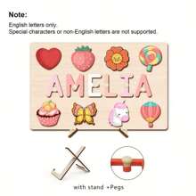 Customized Personalized Name Puzzle Board, Christmas Gift, Name Puzzle, First Birthday Gift, Unique Name Puzzle Board, Baby Boy Or Girl Early Education Toy, 3D Letter Puzzle Toy, Customized Baby Name