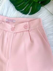Women's Tailored Shorts 2 Button Zipper Casual Simple Fashion Versatile New Style/ST001 - Pink - View 2