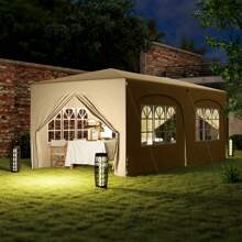 Outsunny 3 X 6m Outdoor Garden Gazebo, Pop Up Folding Gazebo, Adjustable Height, Carry Bag & Sandbags, UPF50+ Protection, Folding Marquee For Camping, Festival, Patio, Sand - 卡其色 - 查看 8