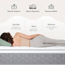 12/14 Inch Twin Full Queen King Mattress Medium Firm Hybrid Mattresses In A Box - 淺灰色 - 查看 5