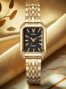 5pcs/Set Women's Fashionable Simple Casual Quartz Watch Set, Versatile Style