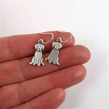 1 Pair Vintage Bohemian Style Labrador Dog Pendant Earrings, Suitable For Women Daily Wear And Gift, All Season Accessories