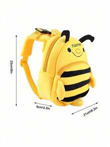 Custom Name Children Backpack, Cartoon Animal Backpack, Personalized Name School Bag, Cute Bee Children's Gift, Kindergarten School Bag, School Storage Bag, Stationery Storage Bag, Student Supplies, Kindergarten Supplies, Cartoon Backpack, Gift, Birthday Gift, Back To School Gift, New Year Gift, Boy Gift, Girl Gift