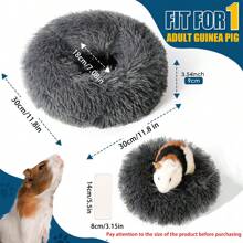 1 pieza Nido de mascota pequeña ultra suave y acogedor - Cama de dormir cálida para hámster, Cama de dormir de jaula premium con relleno aislante, Suministros perfectos para el invierno, Cuidado y confort de hábitat cálido de invierno para hámsters grandes, cobayas y animales pequeños como regalo de Navidad/Halloween/Año Nuevo - Multicolor - Ver 3