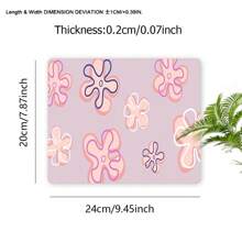 Flowers Mouse Pad Aesthetics Art Desk Mat Rubber Base With Stitched Edge Non-Slip Desk Accessories XL Mousepad For Office Home As Gifts For Men Women Birthdays,Back To School,Halloween