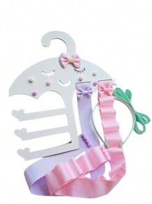 Porta laços de bebê, Organizador de faixinhas, Laços e Tiaras  Cabide personalizado chuva de amor em MDF.