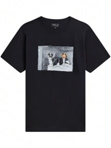Retro Style Trendy New X Jim Jarmusch Brando Cotton Summer T-Shirt. High-Quality Cotton, A Round-Neck Top For Summer. Pure Cotton, Black Round-Neck With X Jim Jarmusch Brando Printed. Ideal As A Birthday, Holiday Or Valentine's Day Gift.