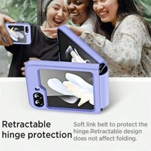 1 件多色可折叠 PU 皮革翻盖保护套，带肩带，可扩展保护壳带支架，时尚个性化，兼容三星 Galaxy Z Flip 6/Z Flip 5/Z Flip 4/Z Flip 3