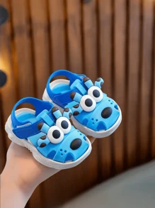 Children's Cartoon Car Pattern Soft Bottom Indoor/Outdoor Sandals, Summer, Boys - Blue - View 6