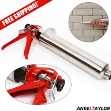 Mortar Grouting Gun Pointing Tile Cement Applicator Caulking Tool With 2 Nozzles - 1 - View 2