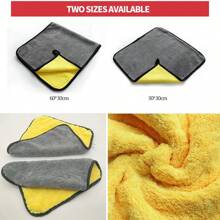 SEAMETAL Microfiber Car Washing Towel High Water Absorption Cleaning Towel Multi Sizes Double-Sided Soft Car Wash Drying Cloth - Blue - View 3